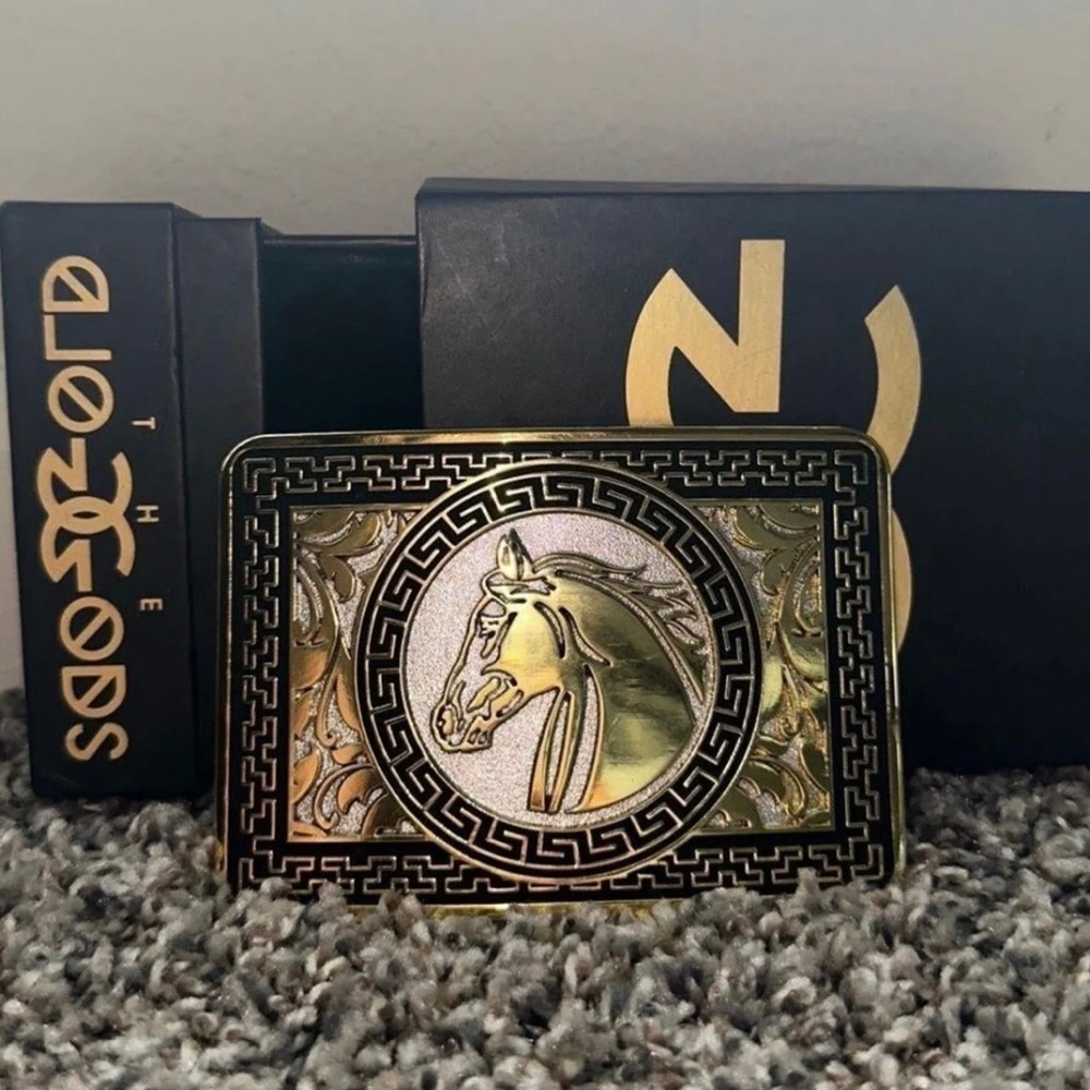 Belt Buckle Silver Horse